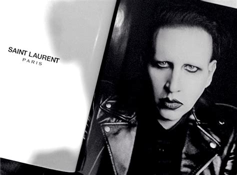 marilyn manson ysl|Marilyn Manson New Saint Laurent Campaign Star.